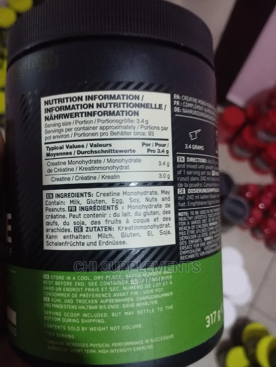 Optimum Nutrition Micronized Creatine Powder 93 Servings