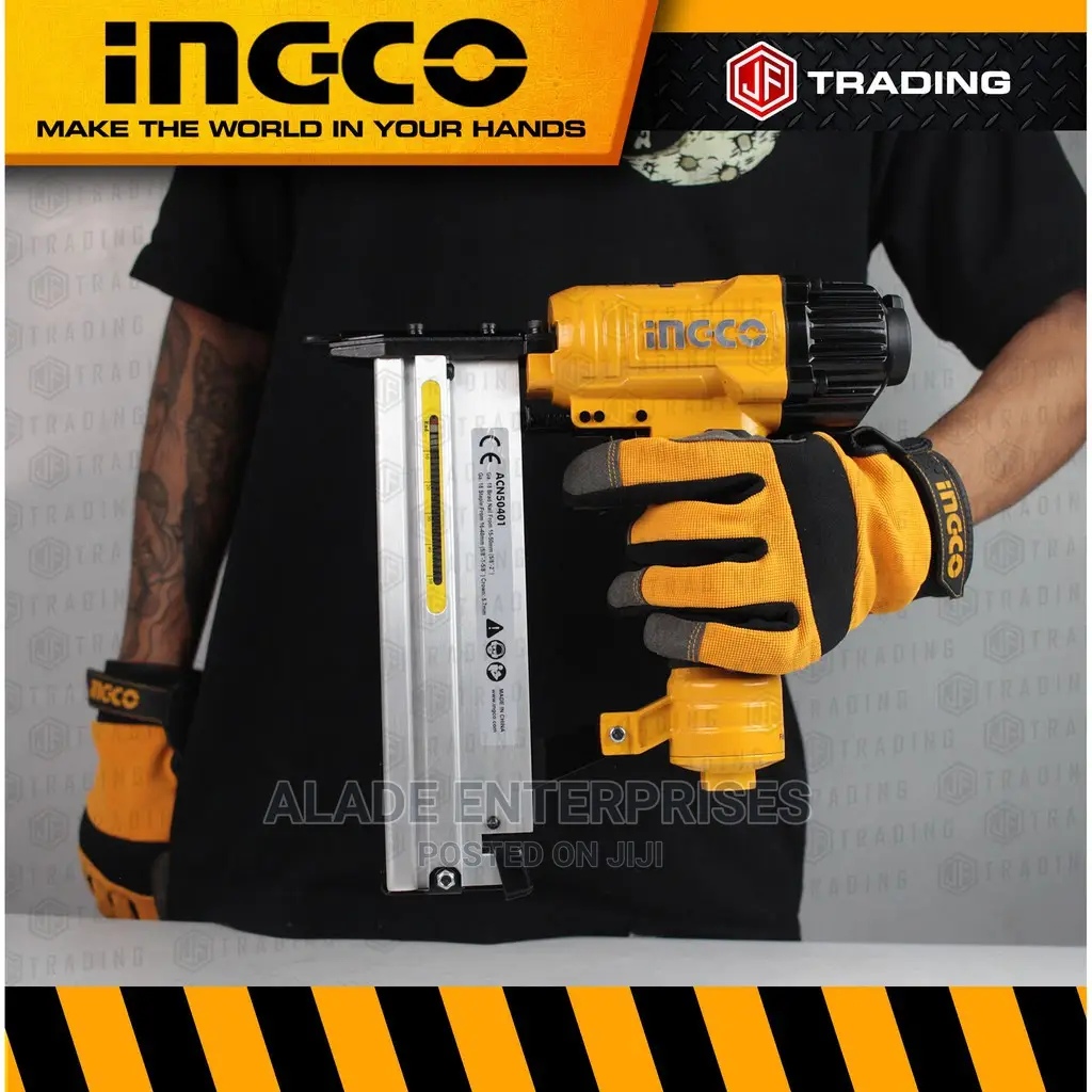 INGCO 2 in 1 Combo Air Brad Nailer With Nails and Staplers