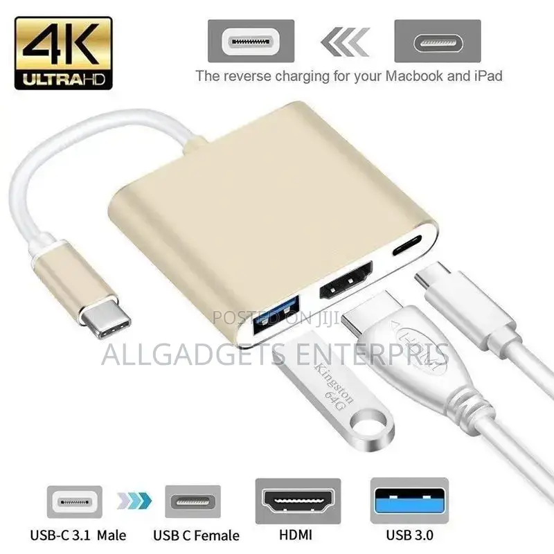 HDMI to Type C 3 in 1