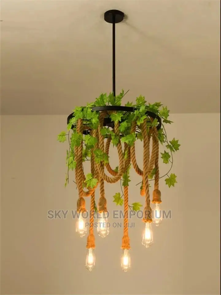 Vintage Hemp Rope Chandelier