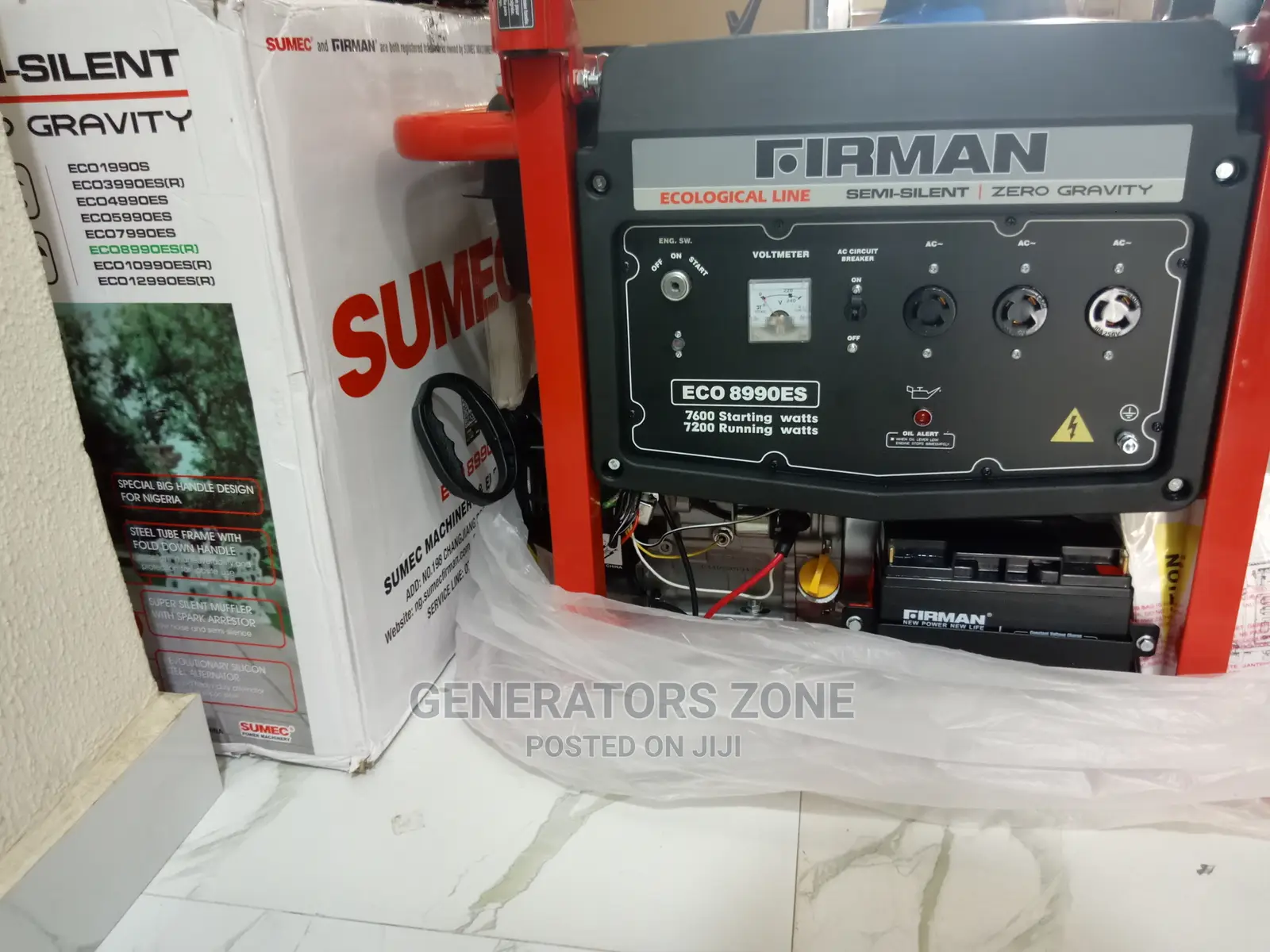 Eco8990es Low Noise Sumec Firman 7.5kva Generator