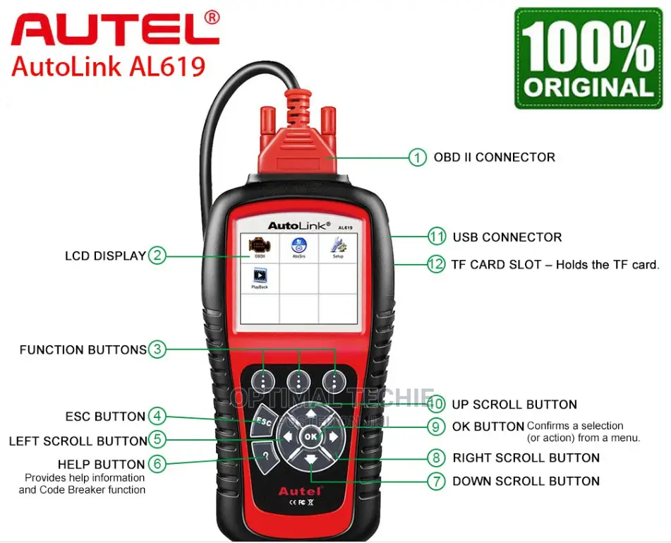 Autel AL619 Diagnostic Tool OBD2 Car Scanner