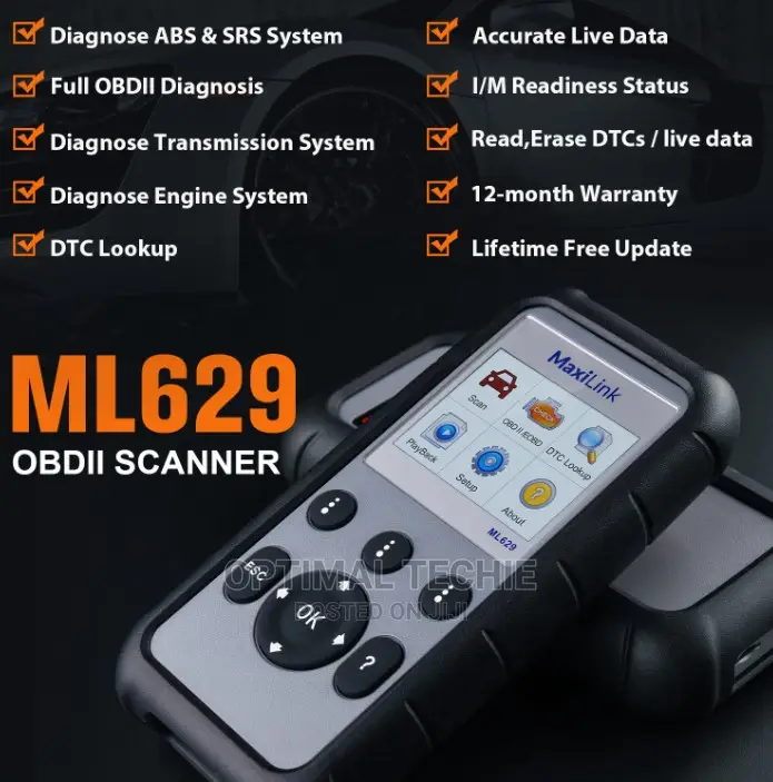 Autel ML629 Maxi-Link OBD2 Car/Vehicle Scanner SRS