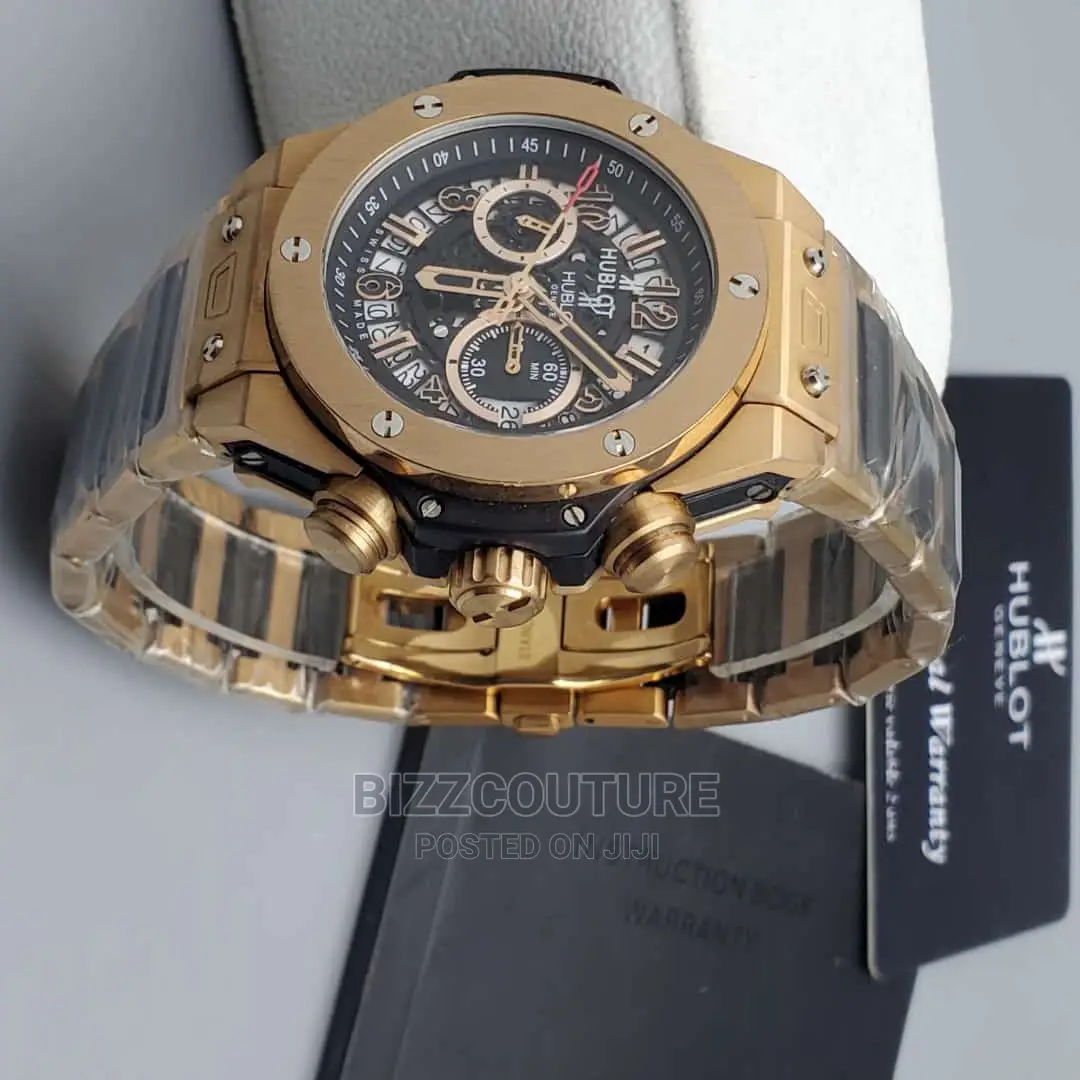 Original HUBLOT Gold Chain Strap Watch Available in Store