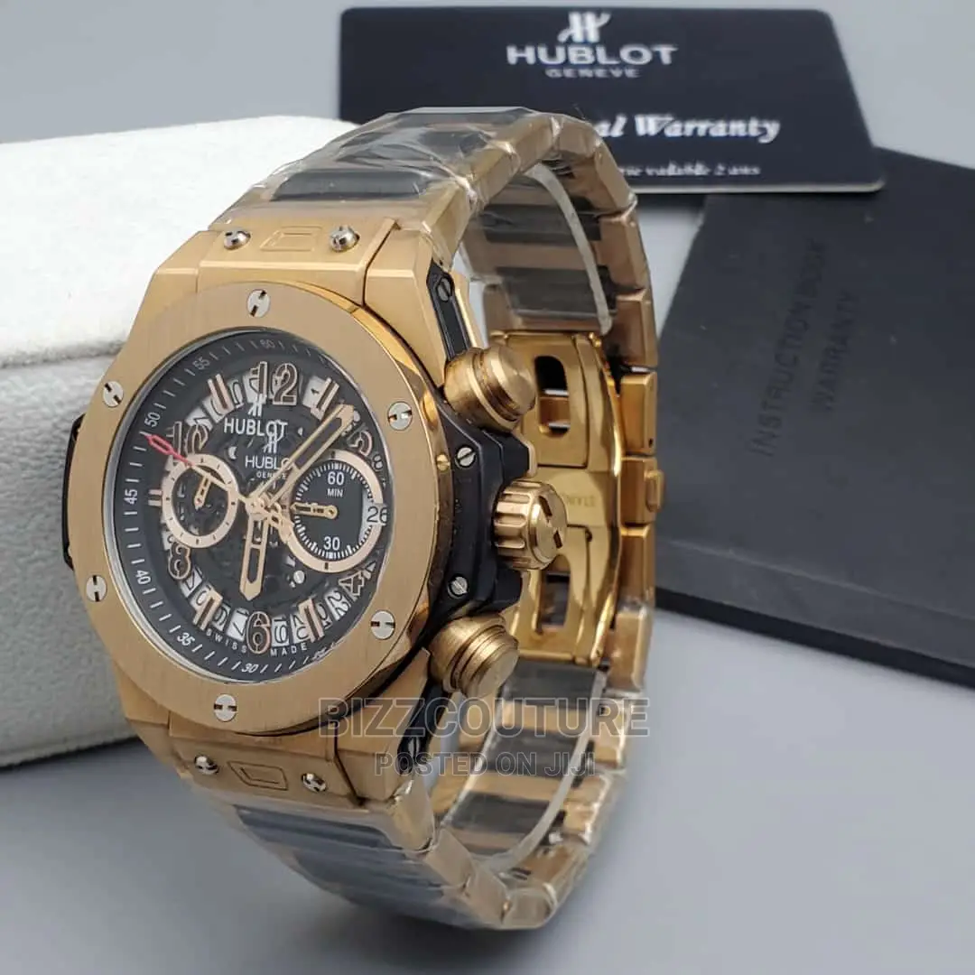 Original HUBLOT Gold Chain Strap Watch Available in Store
