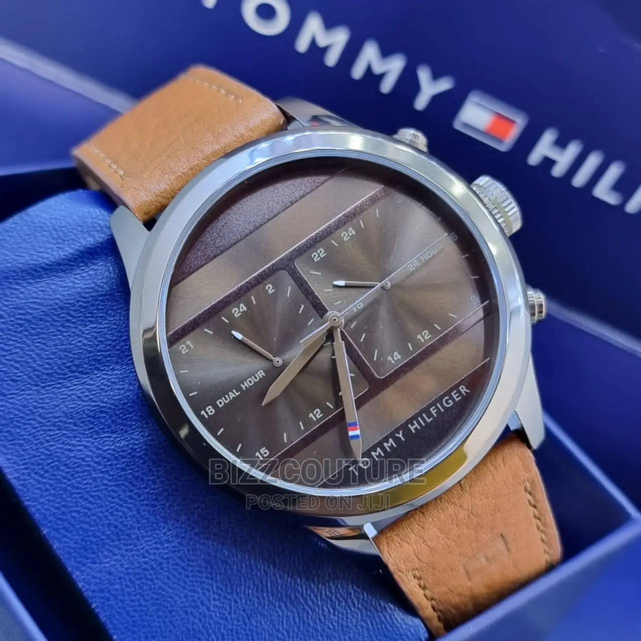 Original TOMMY HILFIGER Leather Watch Available in Store