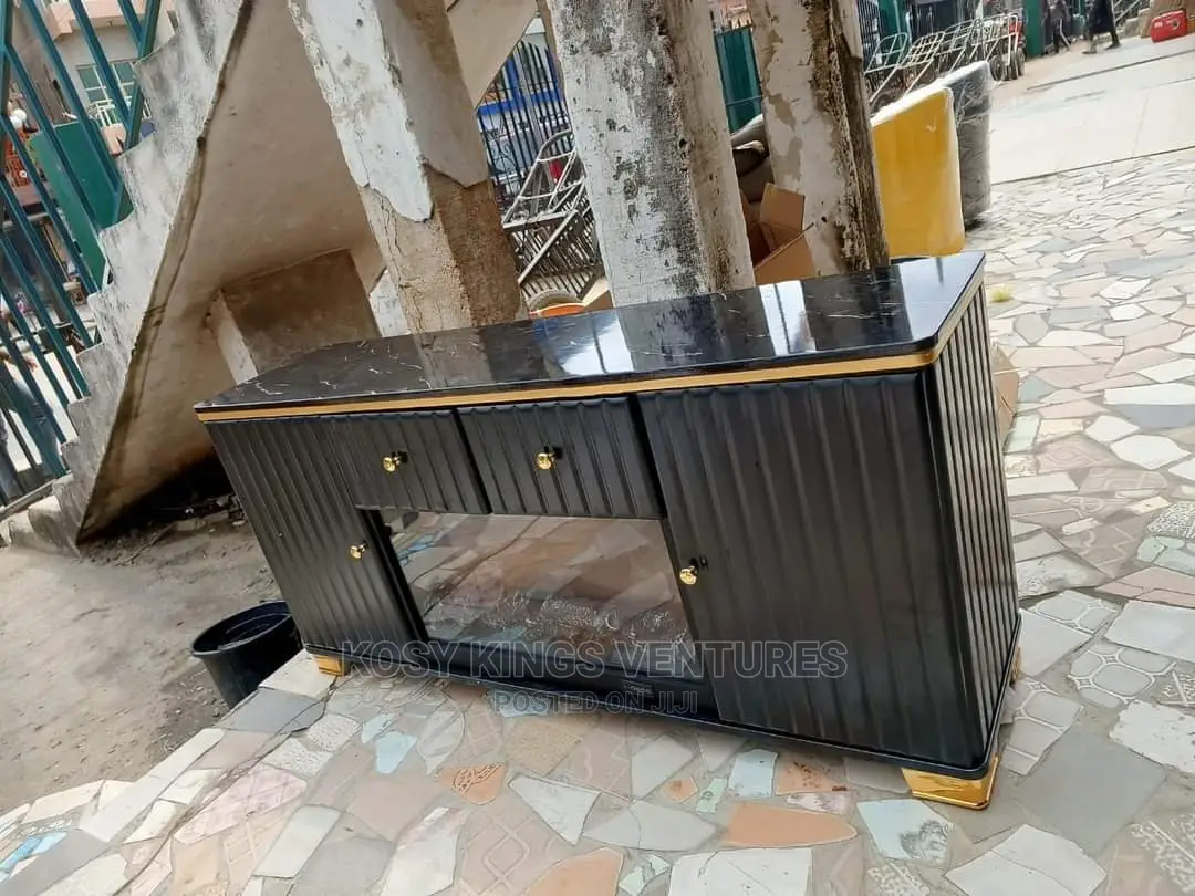 Royal Black Fireplace Tv Stand