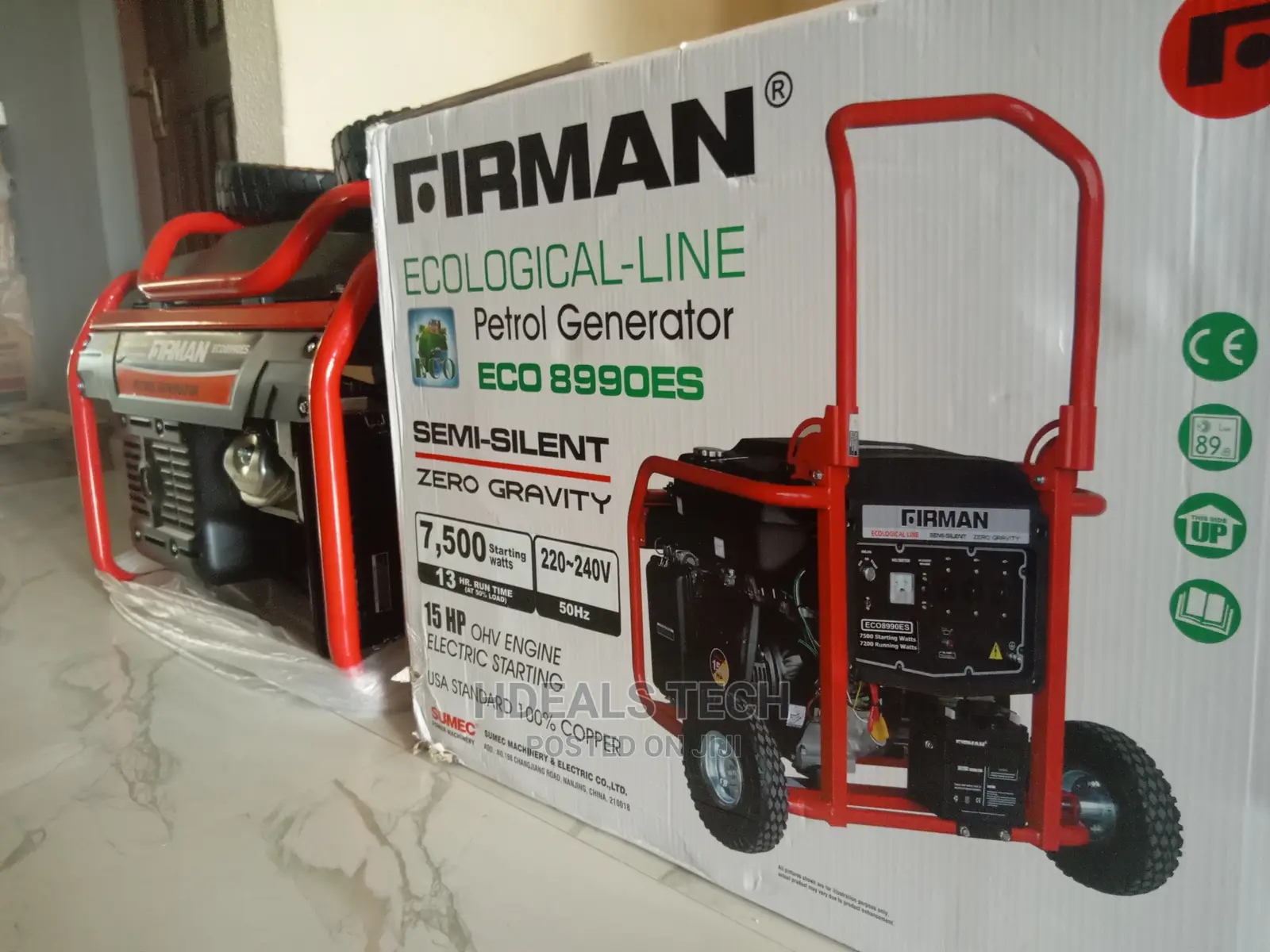 Original 7.5KVA Sumec Firman Key-Start Generator (ECO8990ES)