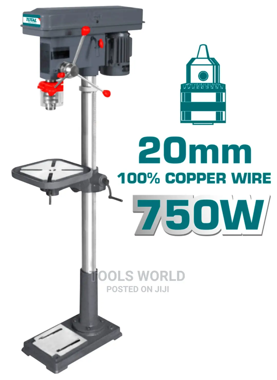 Total Drill Press 750W (Tdp207502)