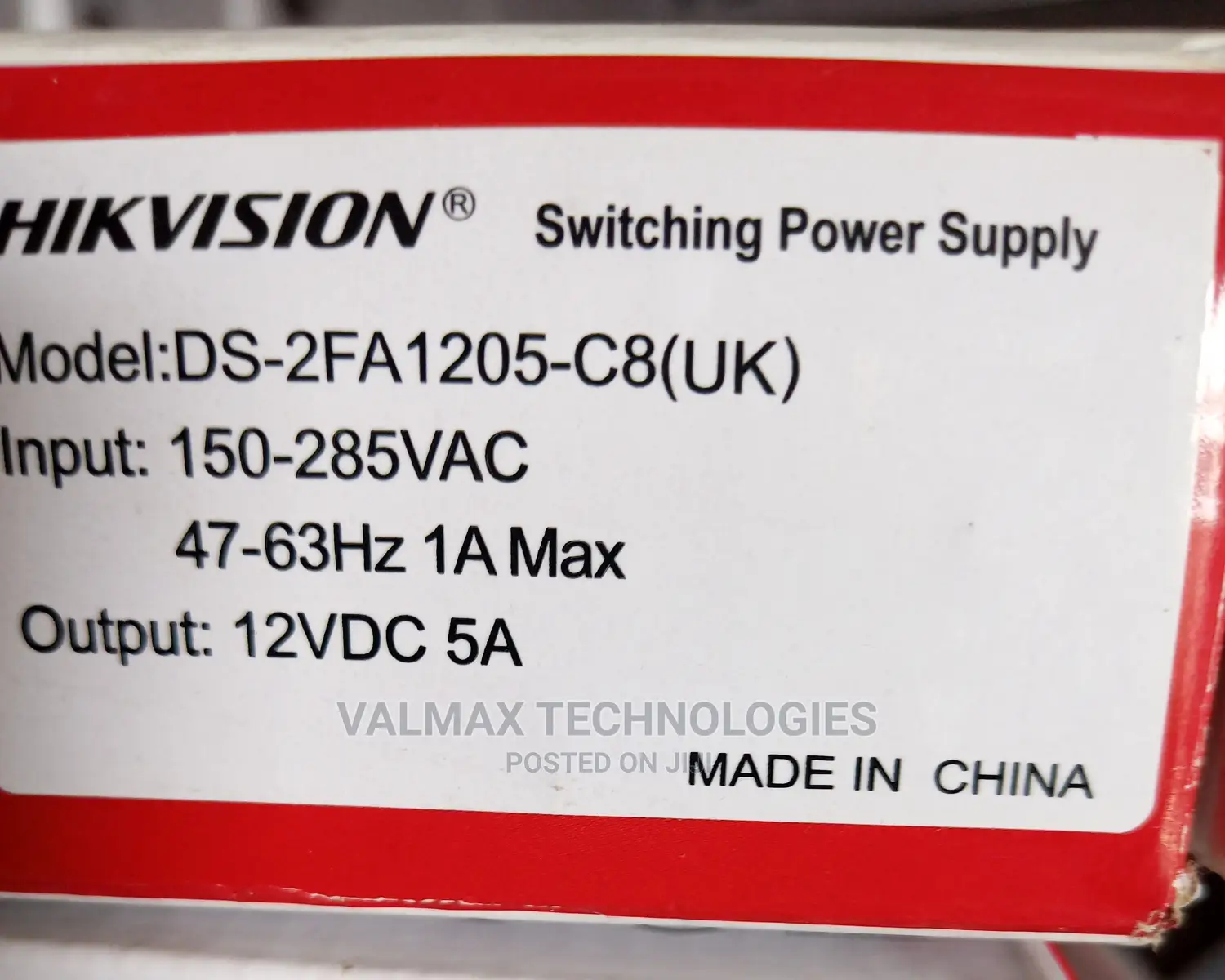 Hikvision CCTV Power Supply
