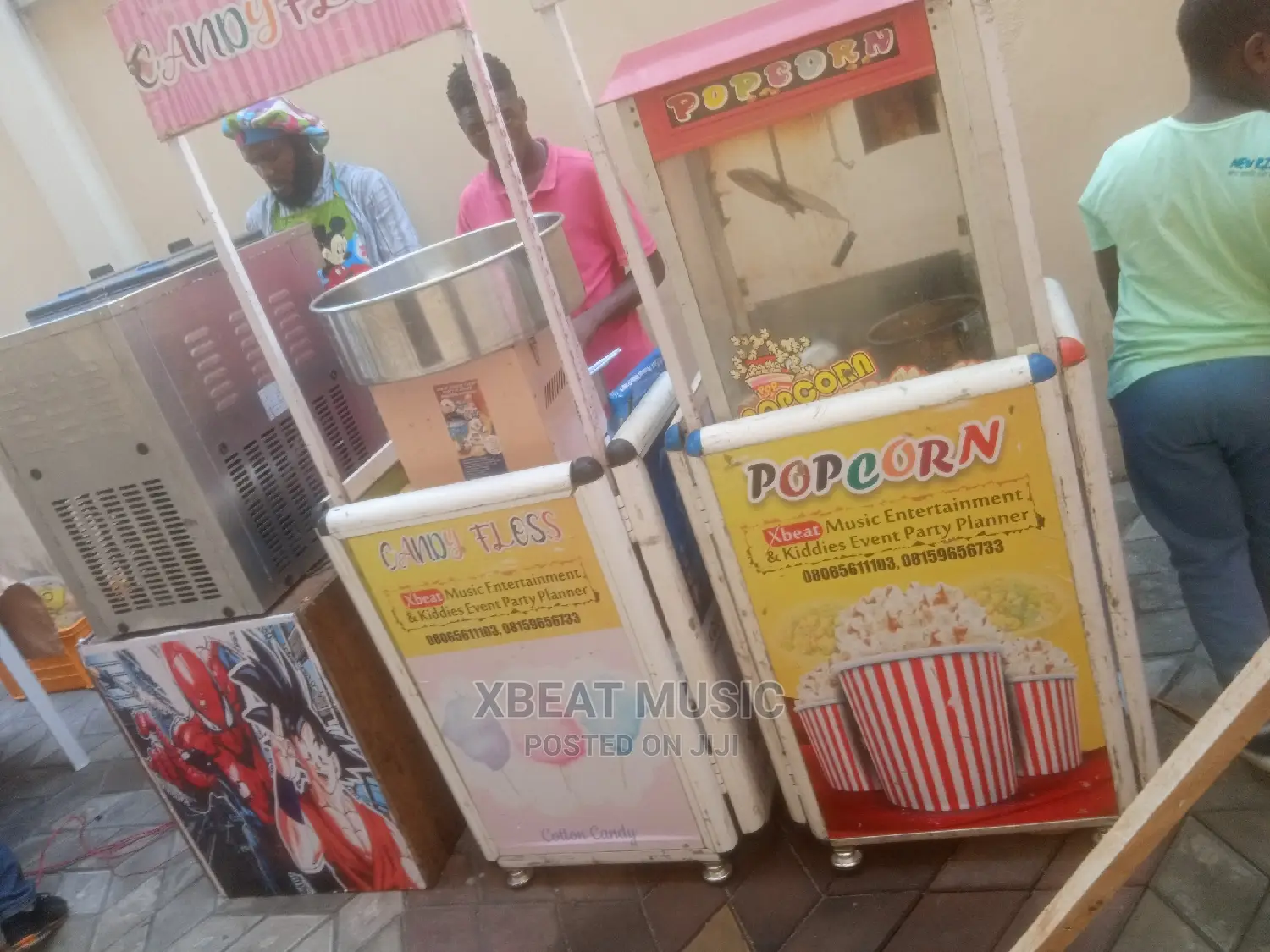 Popcorn, Ice Cream and Candy Floss With Stand