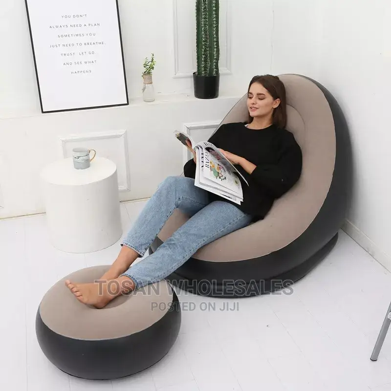 Inflatable Sofa Chair With Stool and Electric Pump