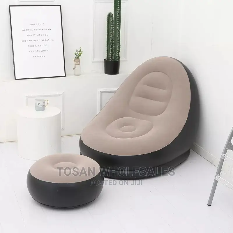 Inflatable Sofa Chair With Stool and Electric Pump