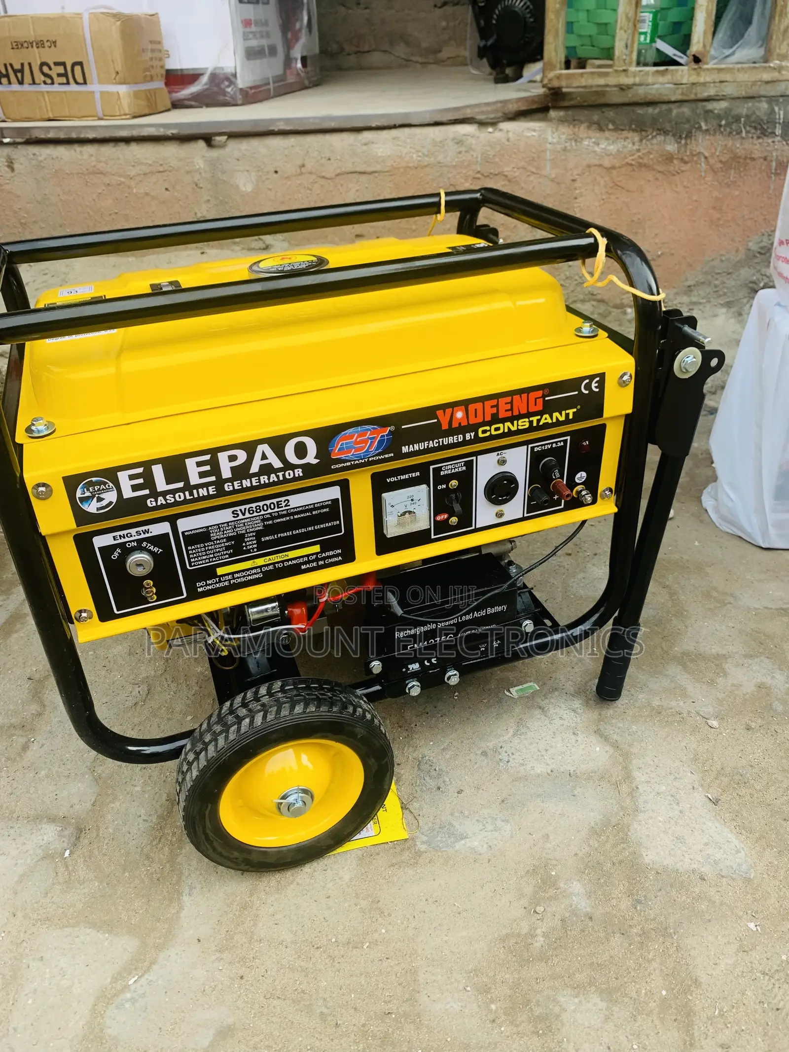 Elepaq 4.5kva Constant Gasoline Generator.