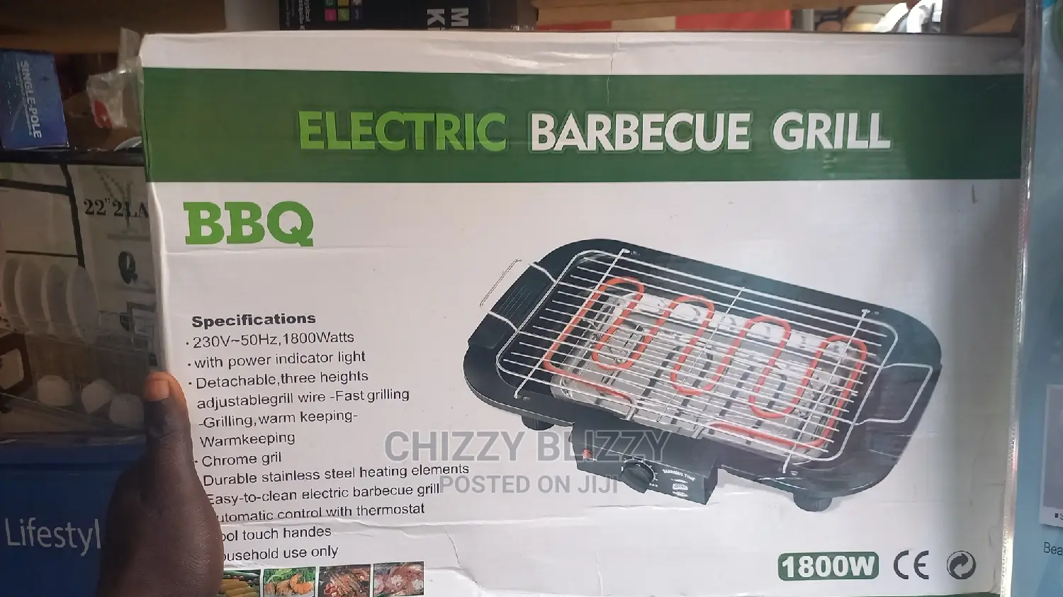 Electric Bbq Chicken Corn Fish Grill+ Picker + Kebab Sticks