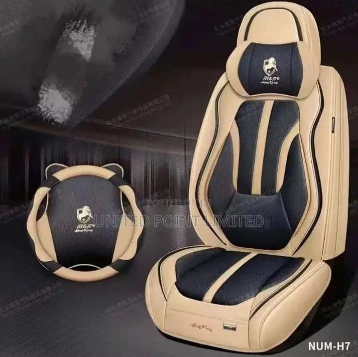 Milk And Black Horse Leather Seat Cover