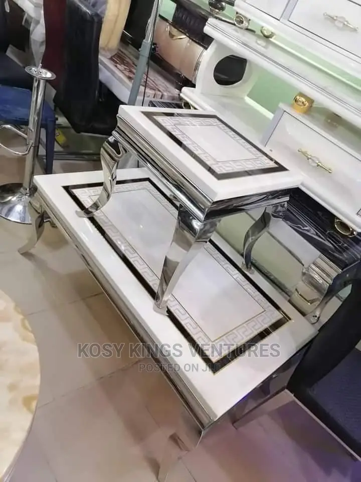 Royal Versace Marble Centre Table With Two Side Stools