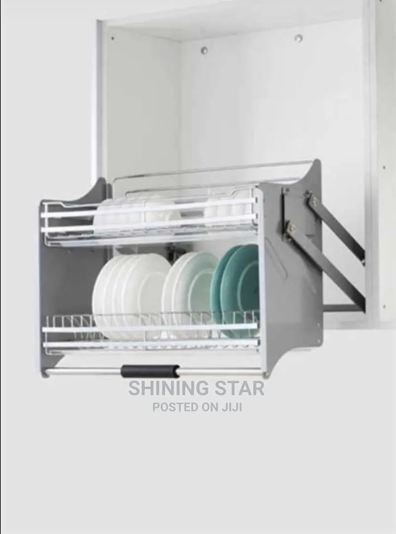 Pull Down Cabinet Dish Rack