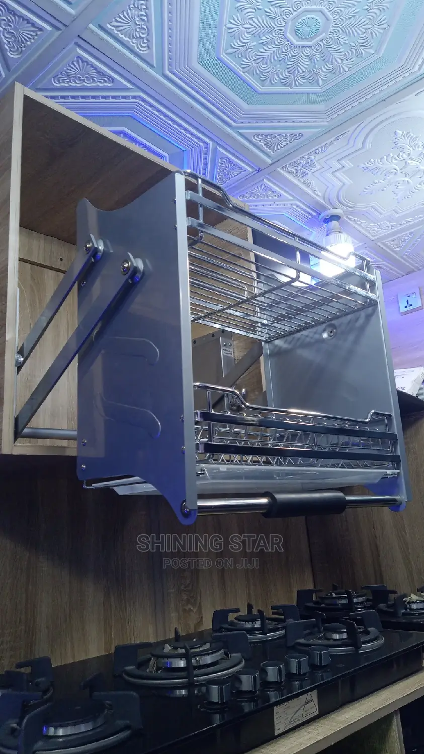 Pull Down Cabinet Dish Rack