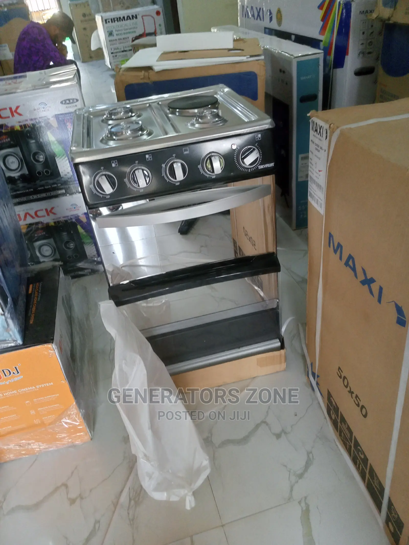 Skyrun 3 Gas Cooker With 1 Electric Hot Plate| GCS-3g1e/X