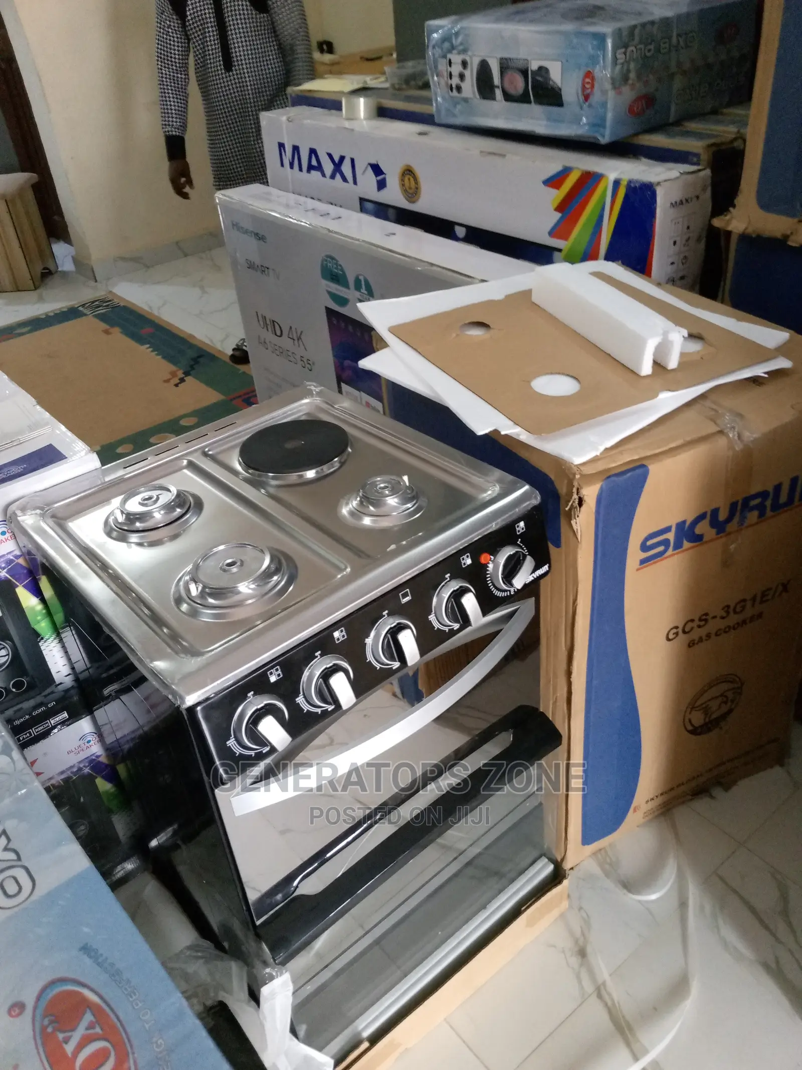 Skyrun Automatic Gas Cooker|-GCS-3g1e/X+ Baking Oven+ Grill