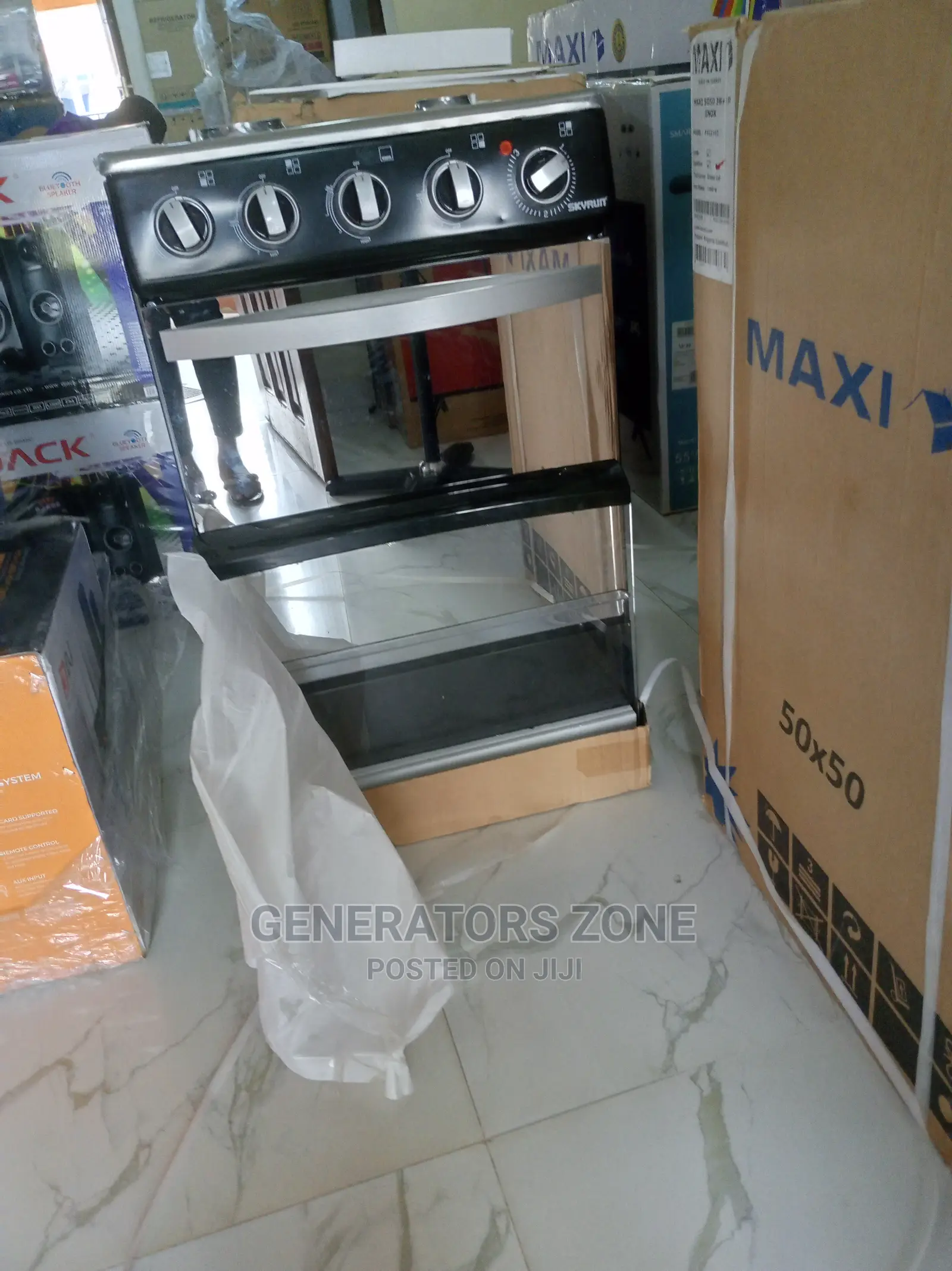 (3+1) 3 Gas Cooker, 1 Electric GCS- 3g1e/X Skyrun| Drip Tray