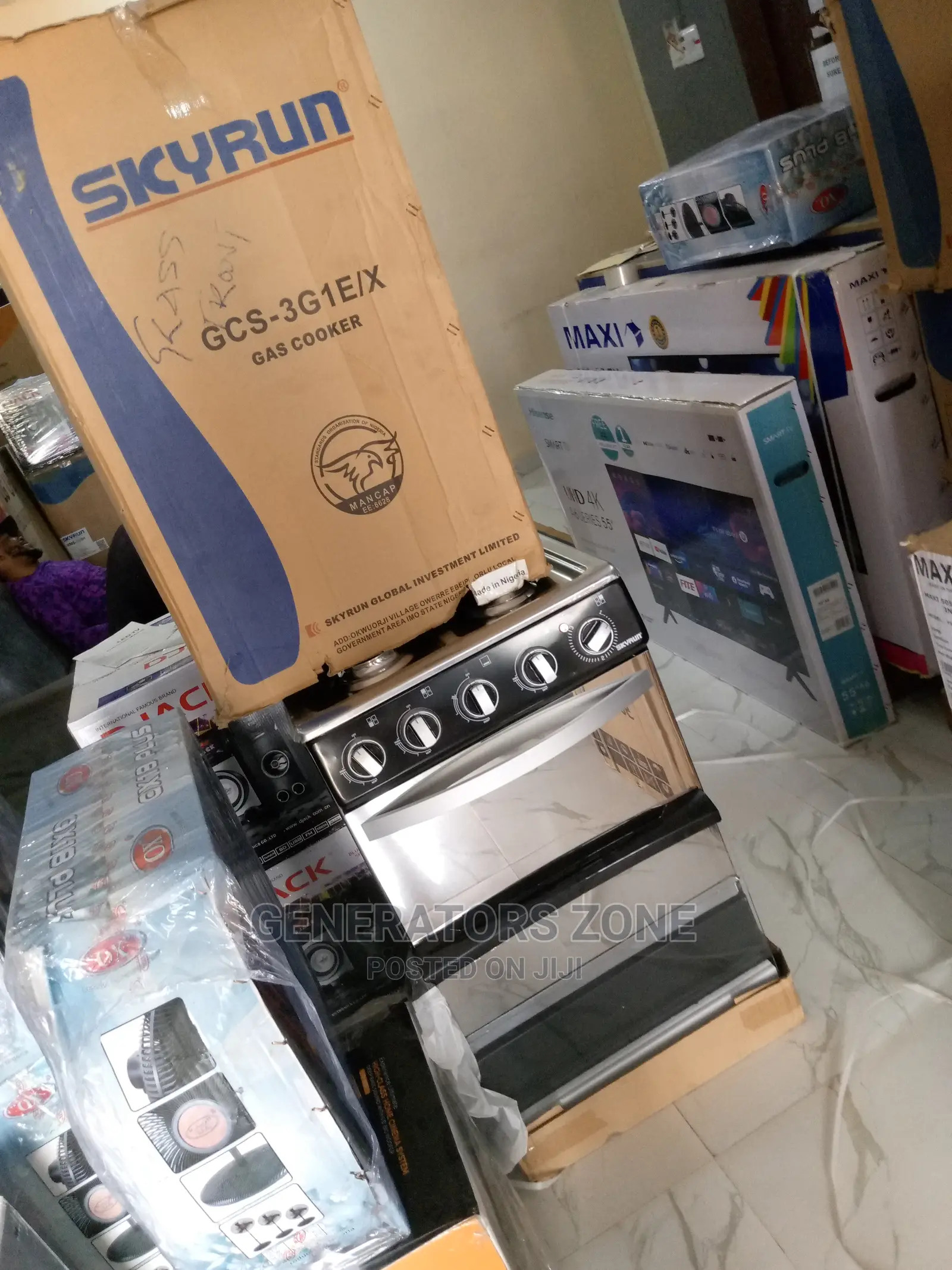 Brand New Skyrun Cooker GCS-3g1e/X | 4 Burners + Locking Lid