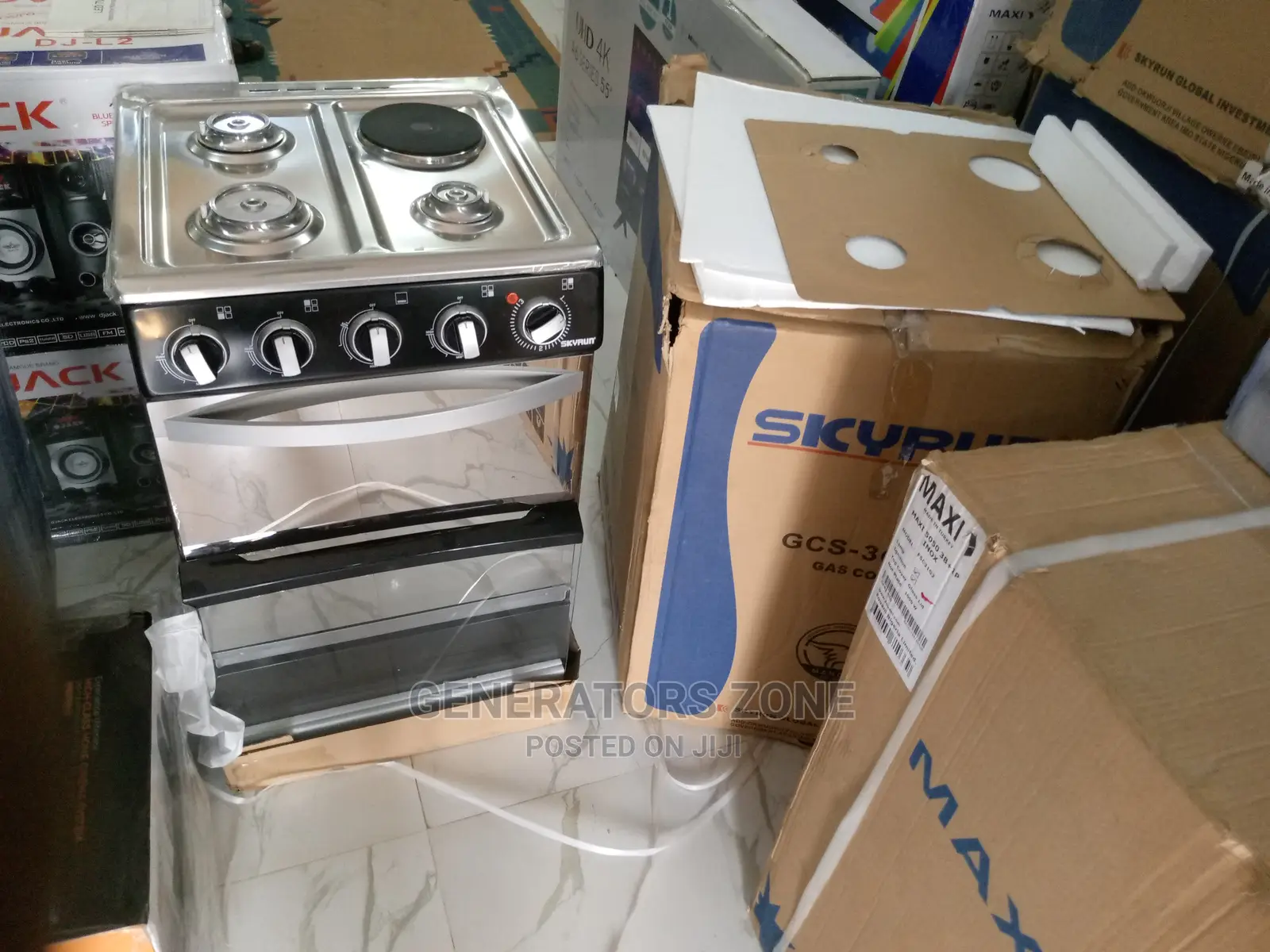 GCS-3g1e/X Auto Ignition Skyrun 4 Burner Cooker- PLUS Grill