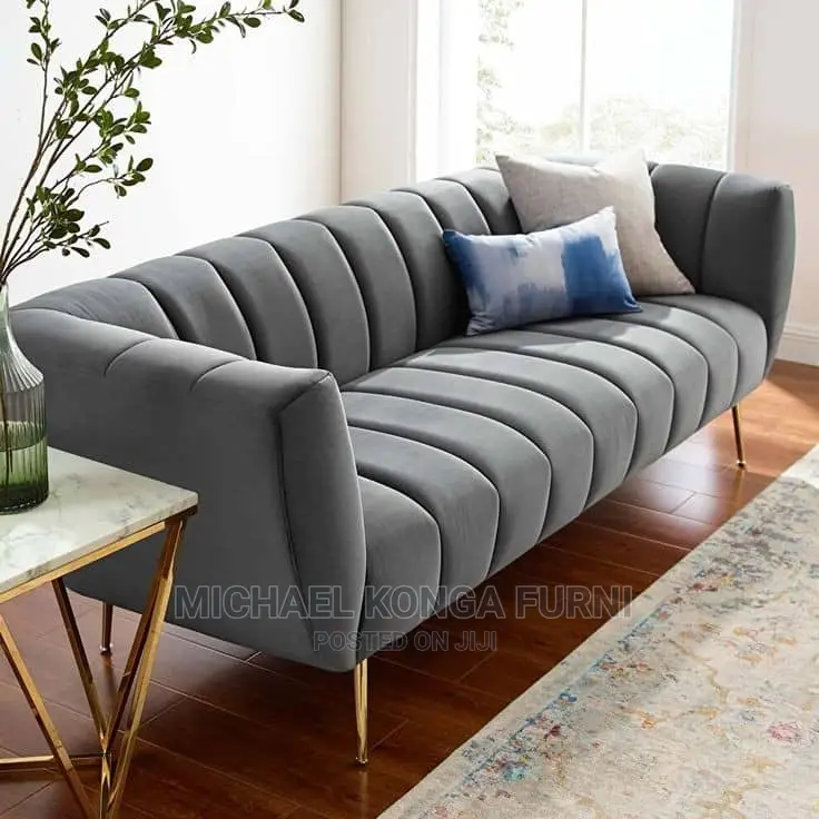 Luxury 7 Seater Living Room Fabric Made Royal Sofa Chair.