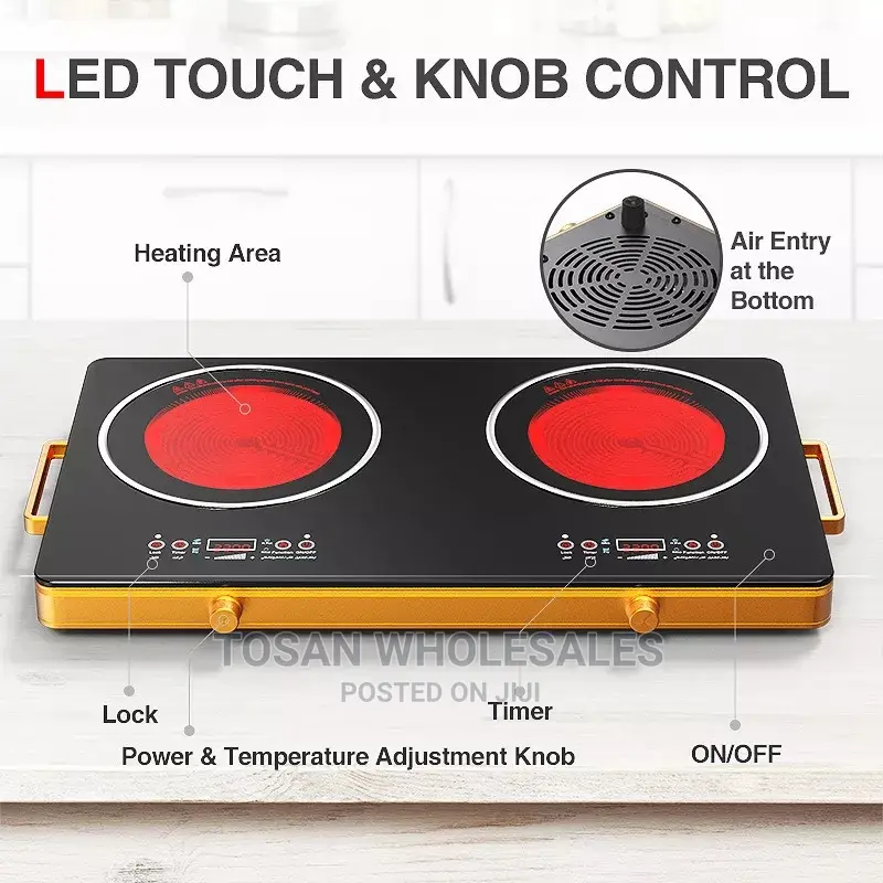 Double Head Infarred Electric Ceramic Cooker for All Pot