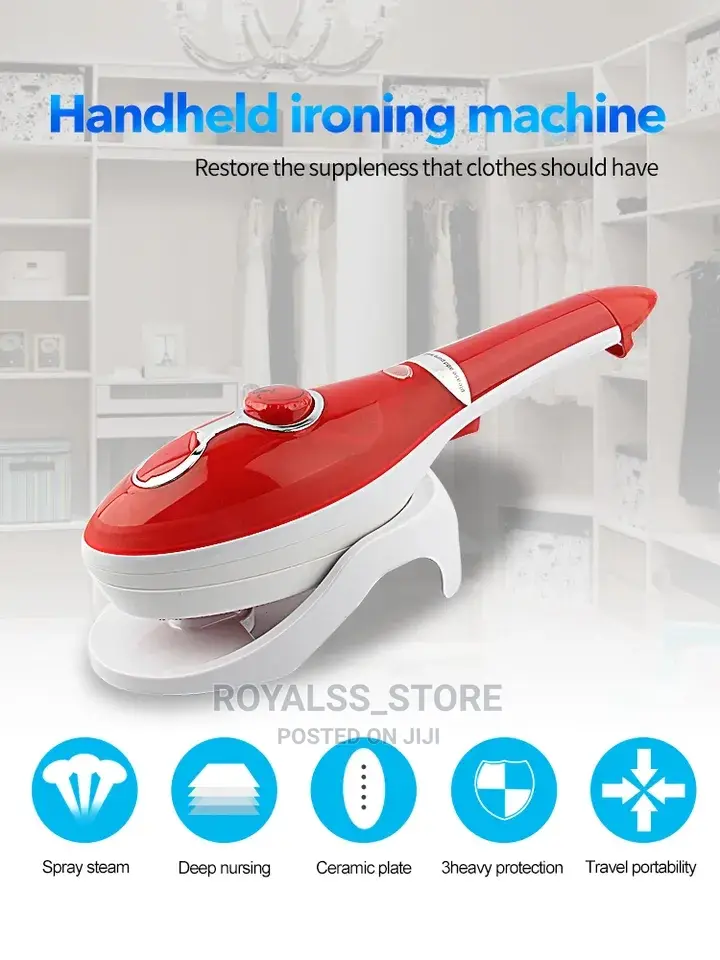 Red Electric Steam Iron