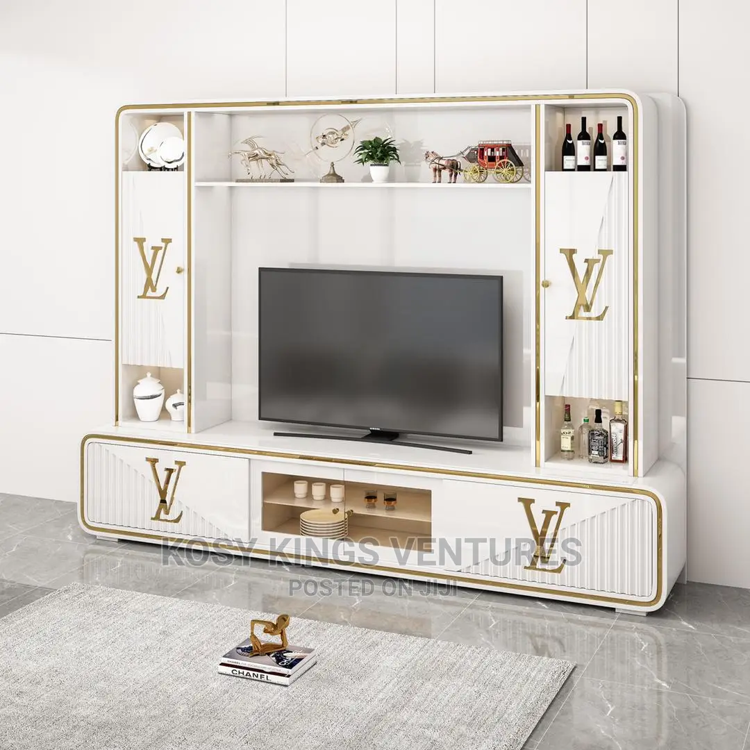 Luxurious Louis Vuitton TV Stand Set