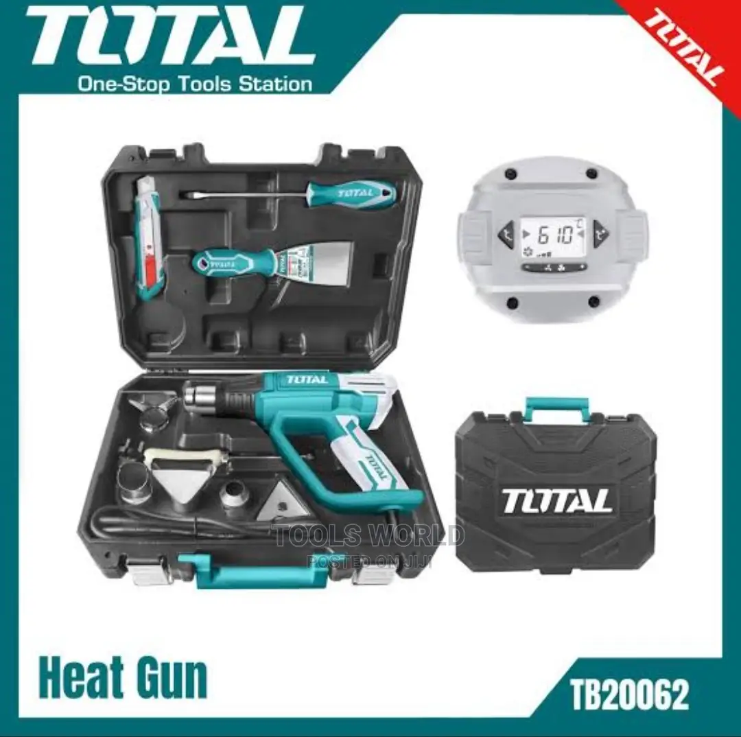 Digital Heat Gun 2000w Briefcase + Accessories Total
