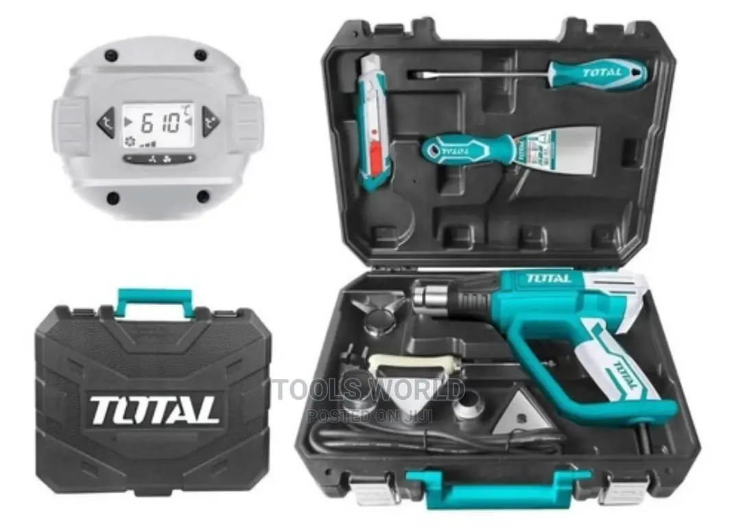 Digital Heat Gun 2000w Briefcase + Accessories Total