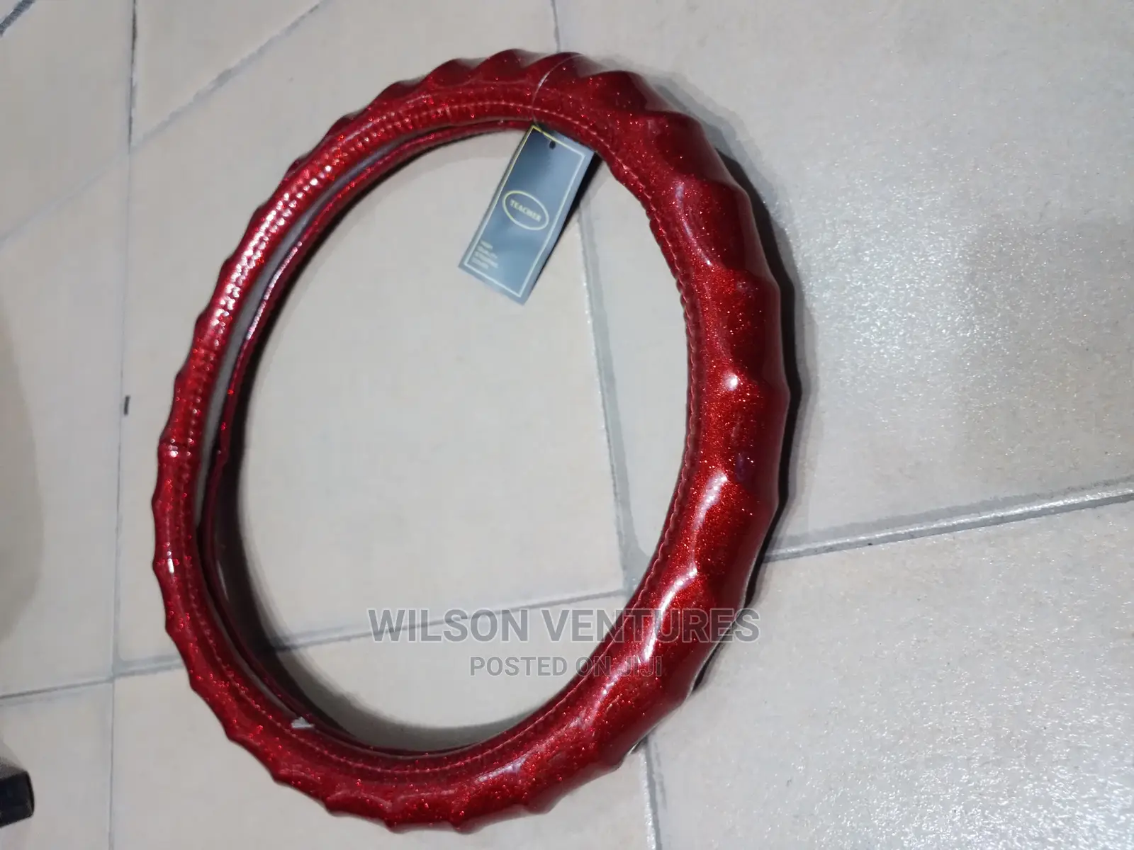 Universal Red Shinning Formica Steering Wheel Cover