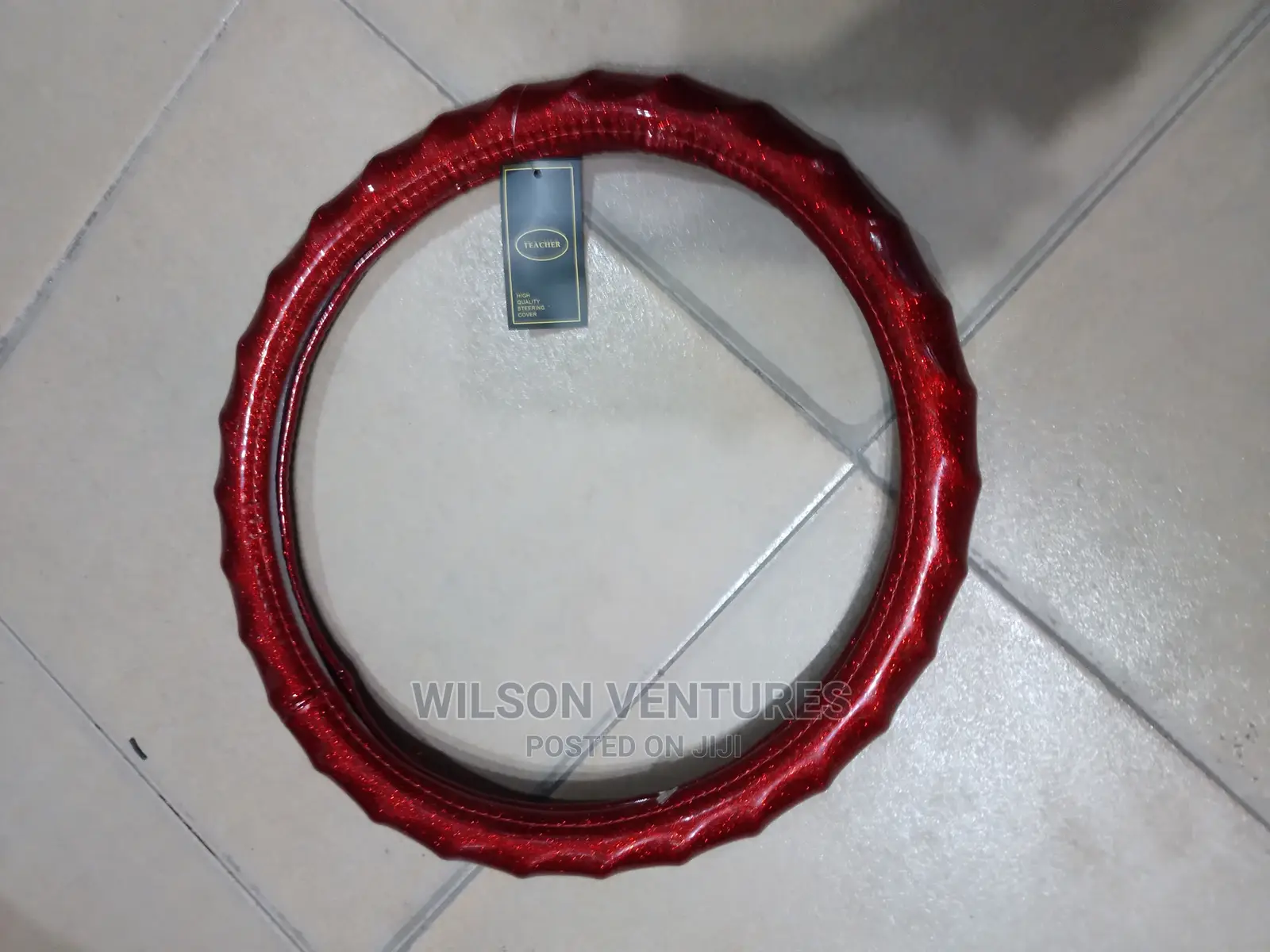 Universal Red Shinning Formica Steering Wheel Cover