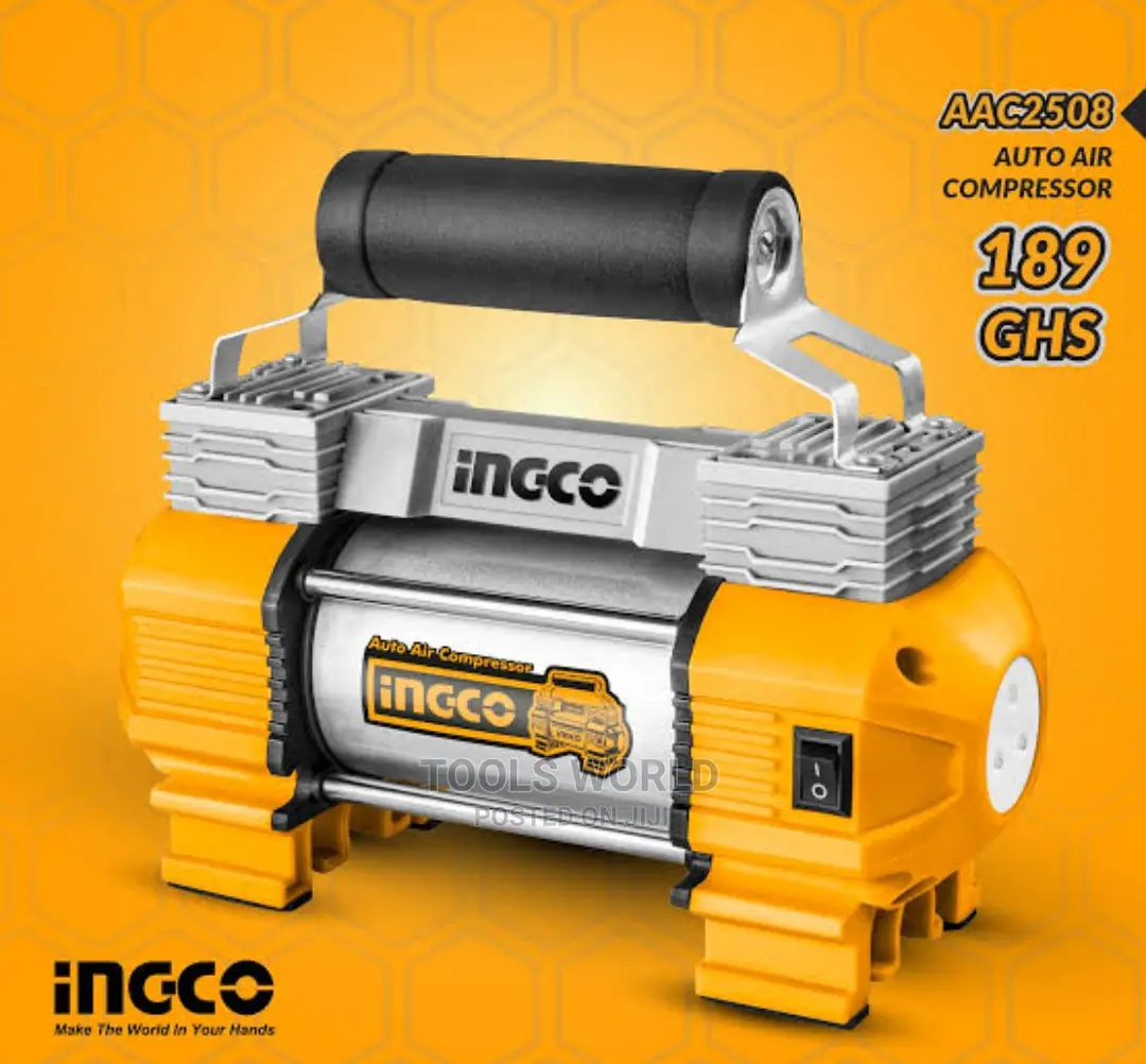 Auto Air Compressor 18a Double Cylinder 120psi With Light