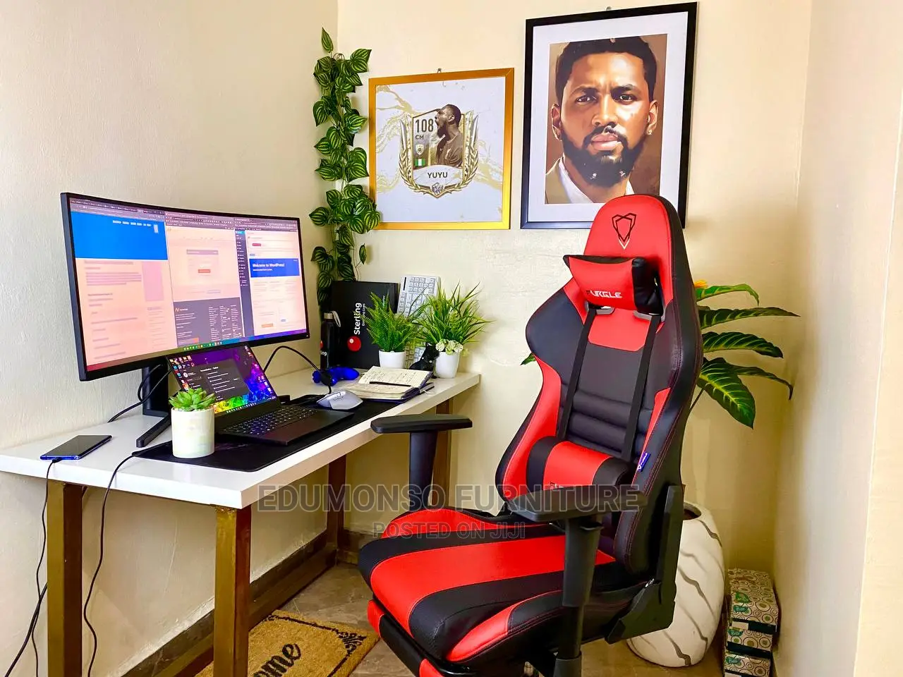 FURGLE Custom Home Studio Ergonomic Gaming Chair+Footrest