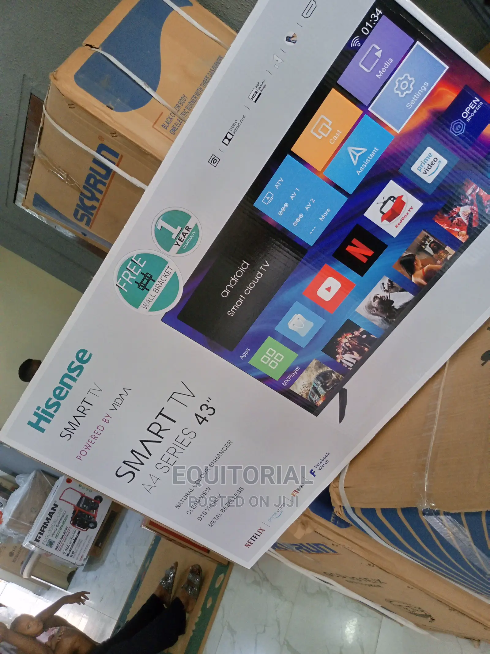 Hisense 43inches A4 Series Facebook,Netflix ,Smart TV
