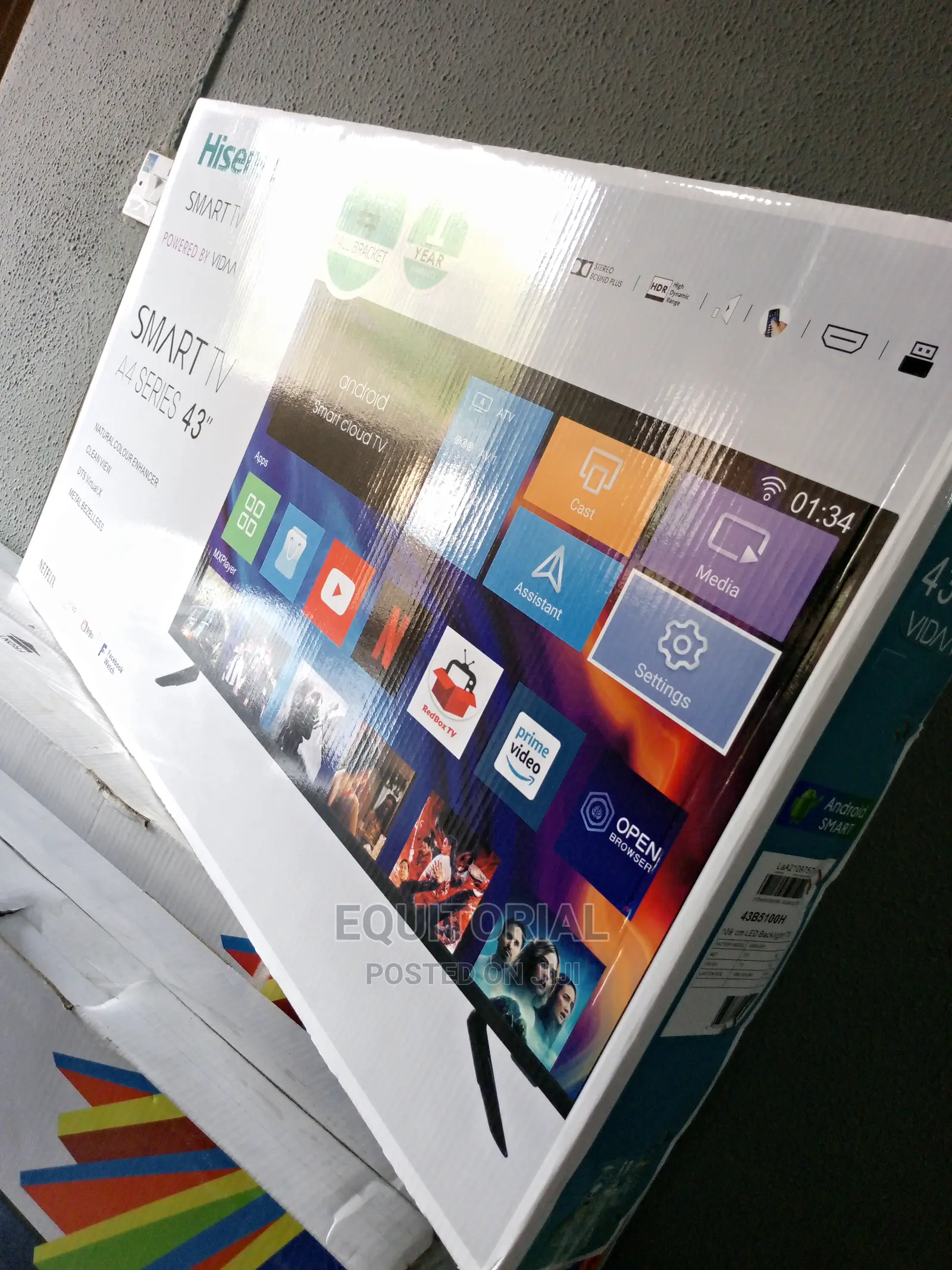 Hisense 43'' Smart TV ,Wifi, Facebook,Hdr,Netflix ,Tv
