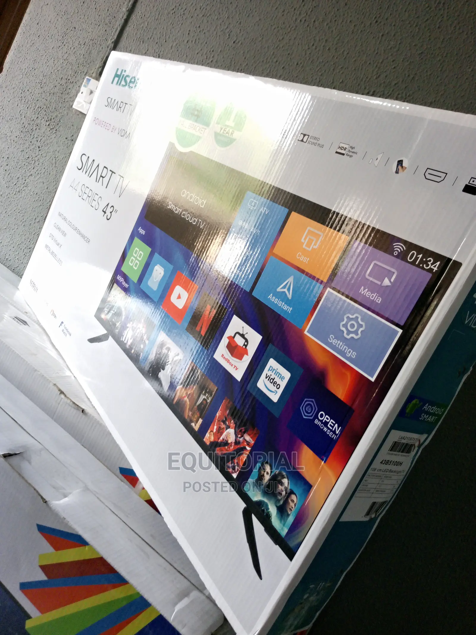 Hisense 43'' Smart TV ,Wifi, Facebook,Hdr,Netflix ,Tv