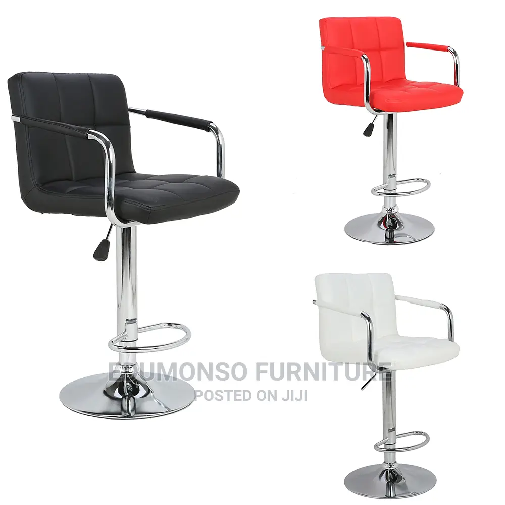 Elegant Bar Stools With Arm and Back Rest 3pcs