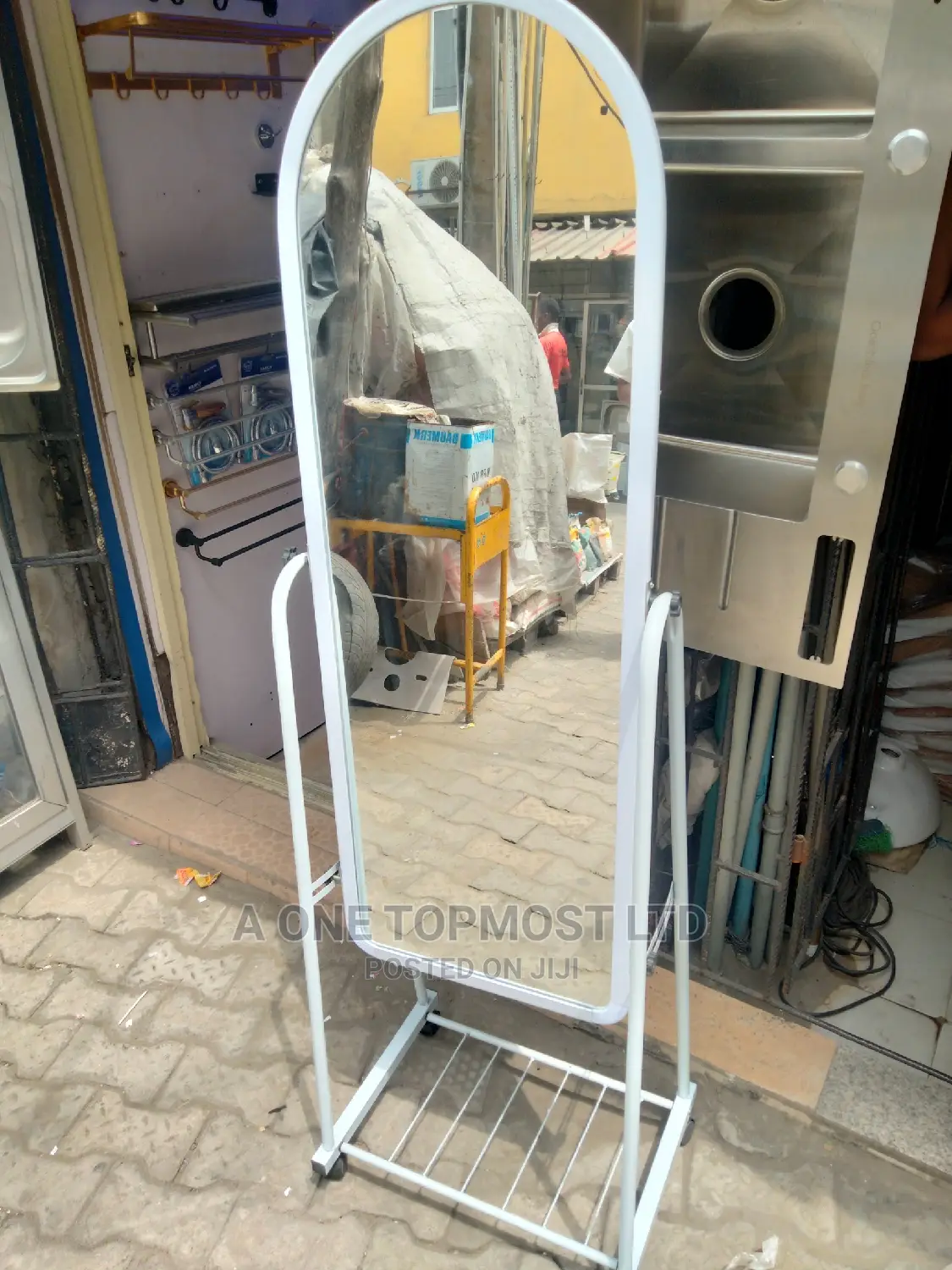 White Standing Mirror