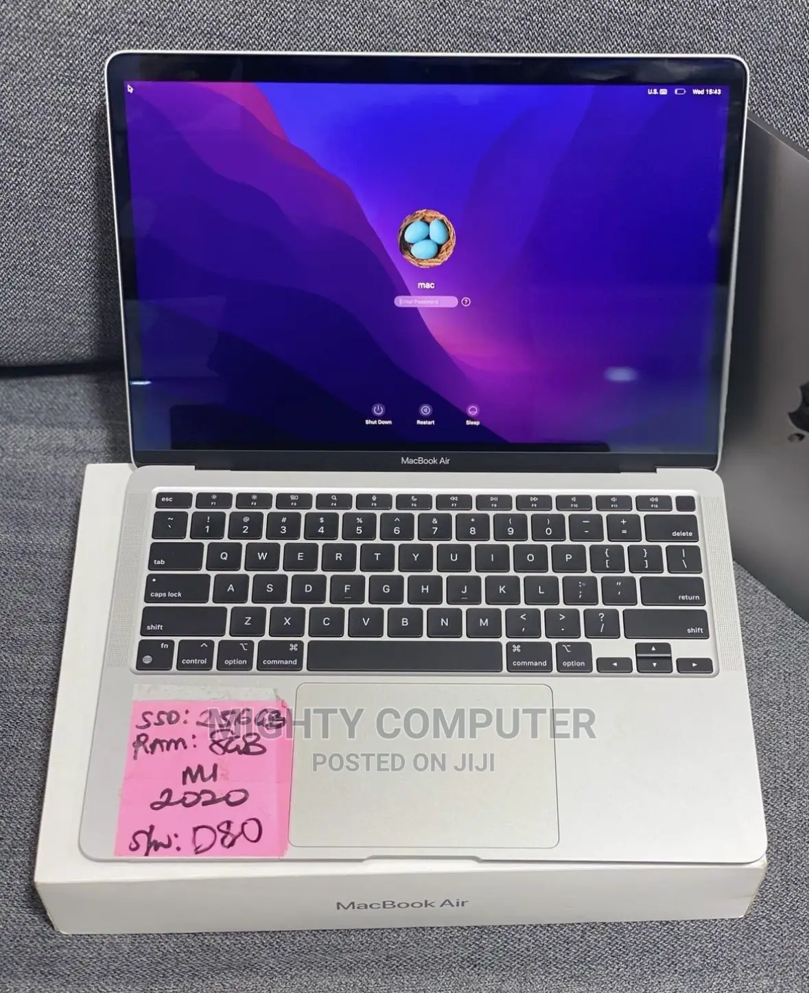 Laptop Apple MacBook Air 2020 M1 8GB Apple M1 SSD 256GB