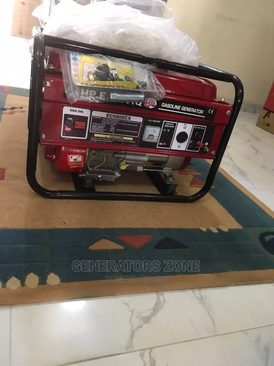 Manual Start Elepaq Generator (Red Tank) 15l - Ec6800cx