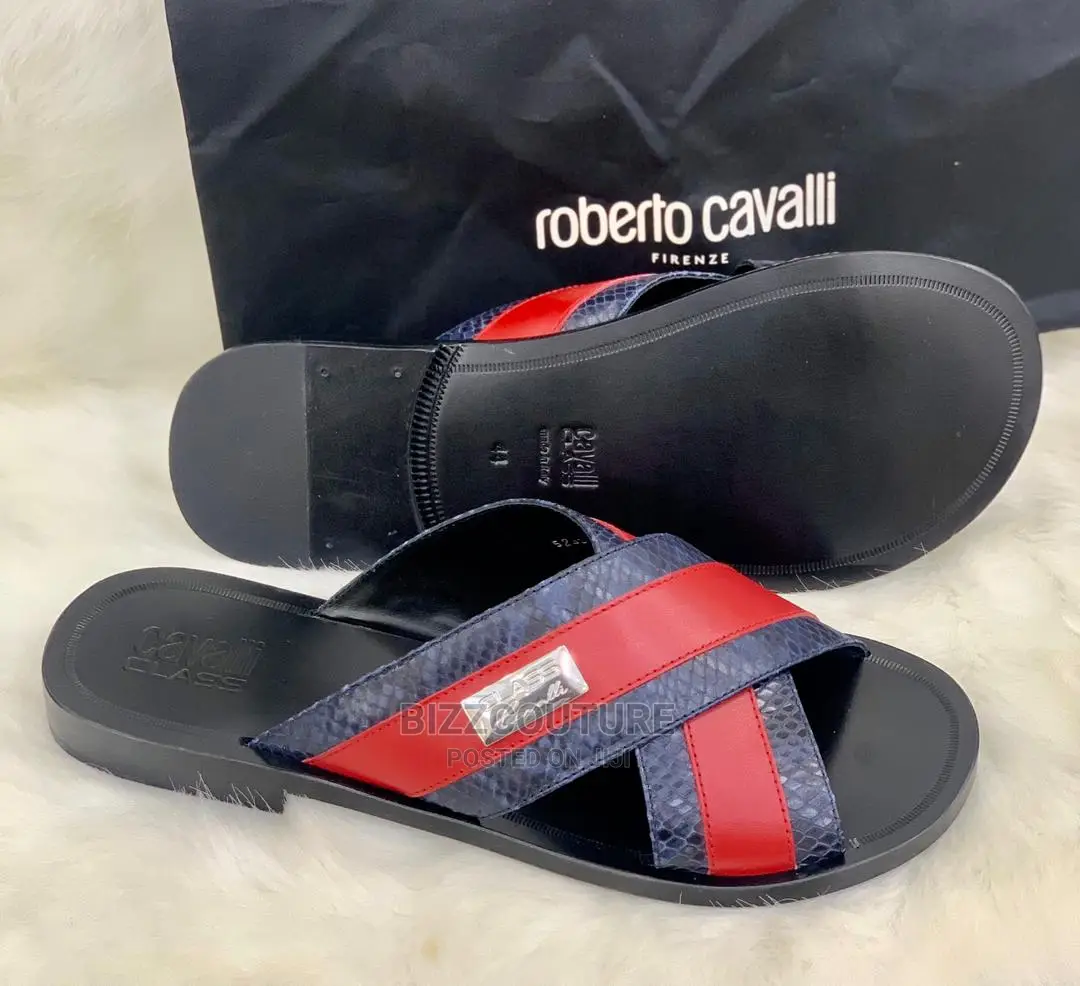 Original Italian ROBERTO CAVALLI Slippers Available in Store