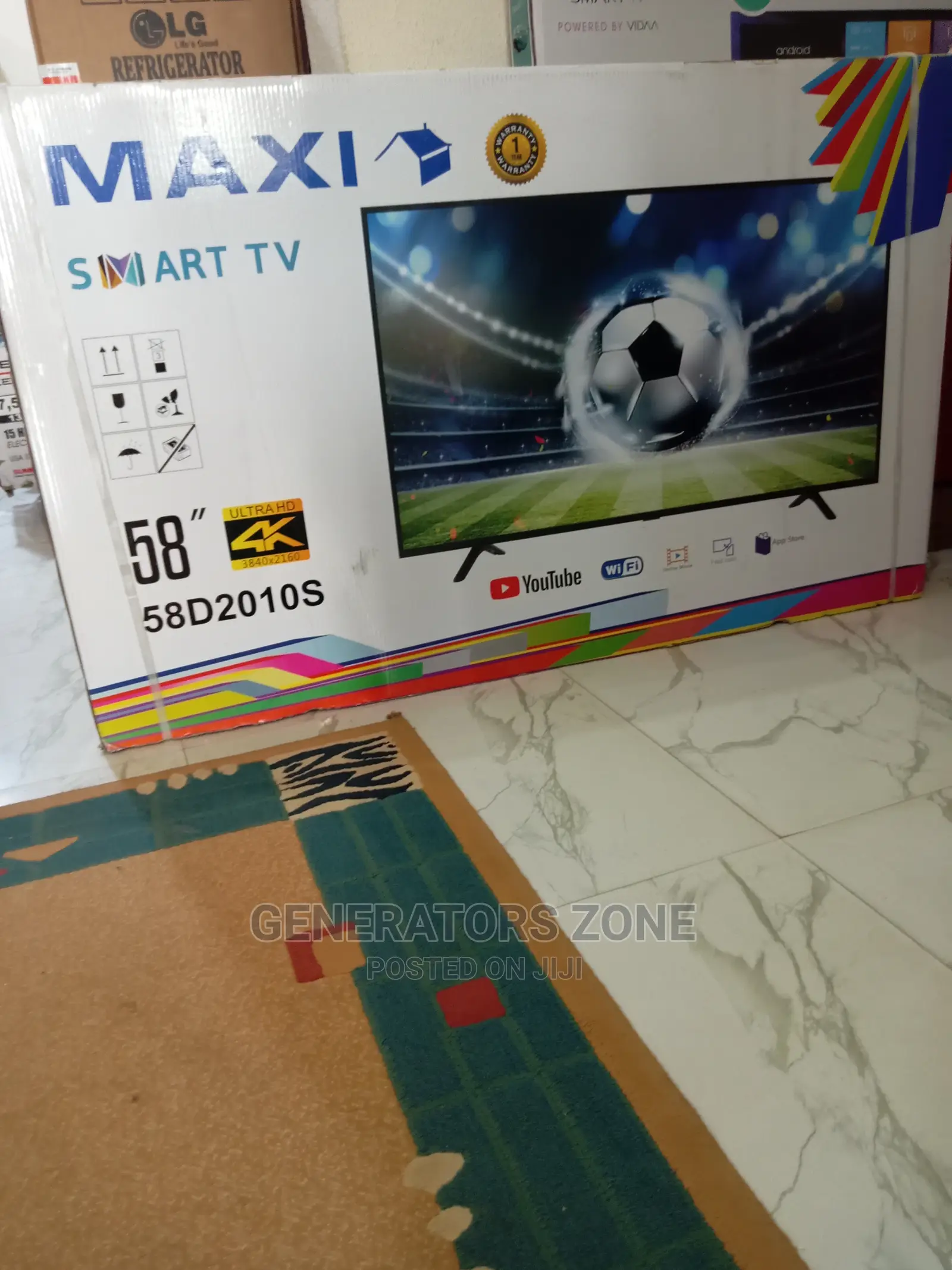 Maxi-58 Inch Uhd Smart Tv-58d2010s+Youtube+Appstore