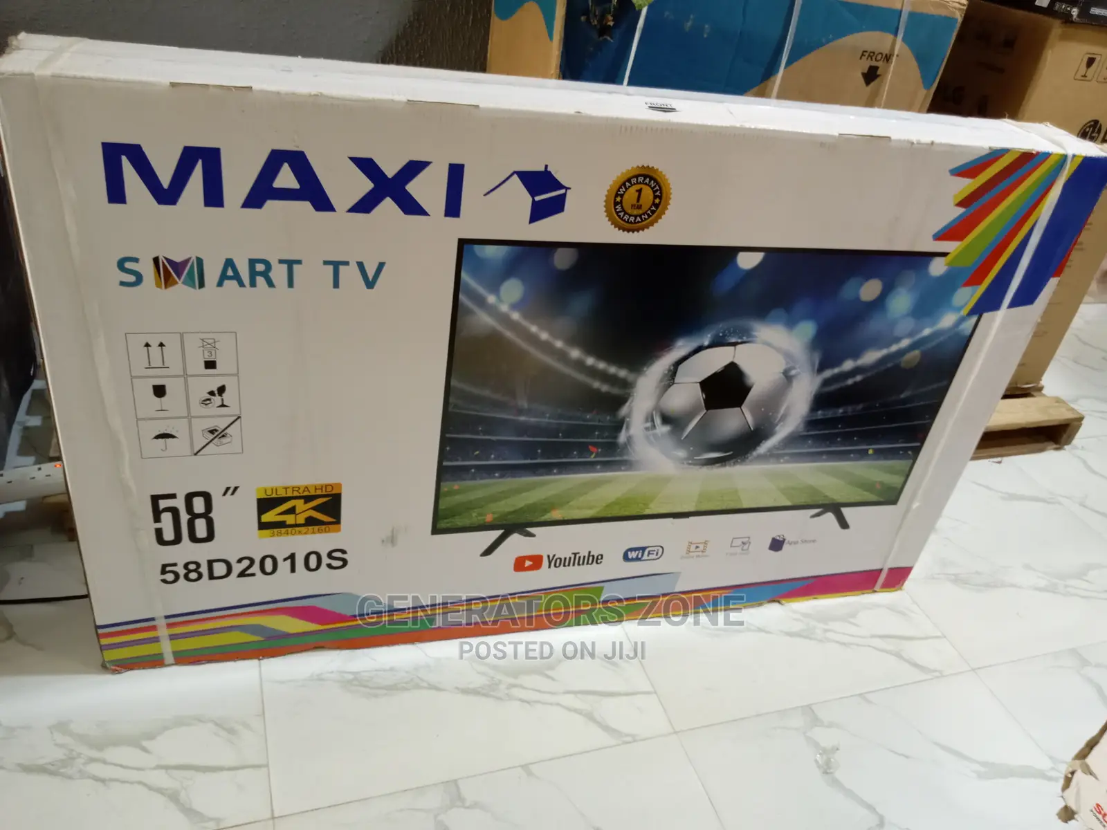 Maxi-58 Inch Uhd Smart Tv-58d2010s+Youtube+Appstore