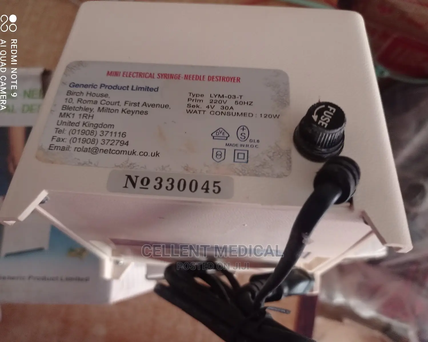 Syringe Needle Electrical Destroyer