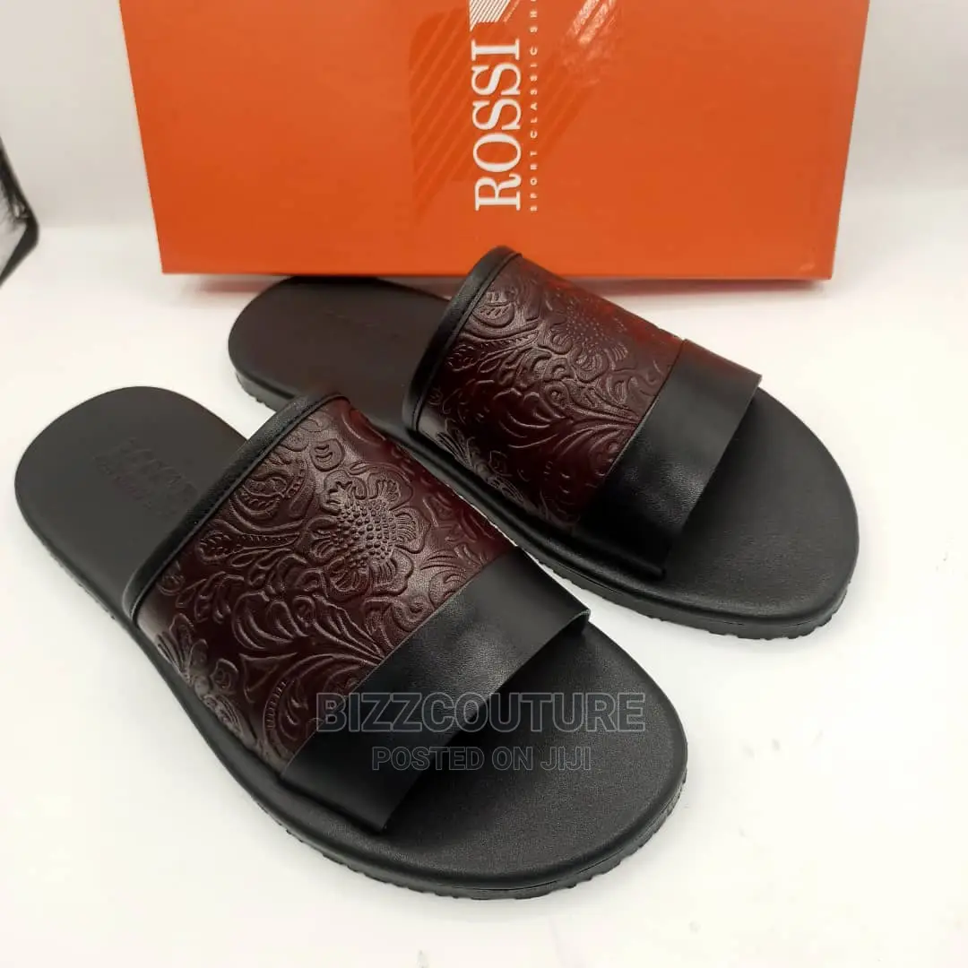 Original Italian ROSSI Leather Slippers Available in Store